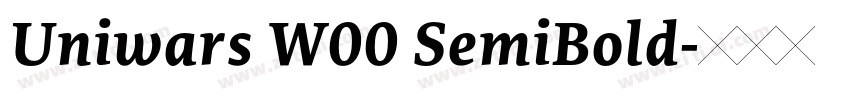 Uniwars W00 SemiBold字体转换